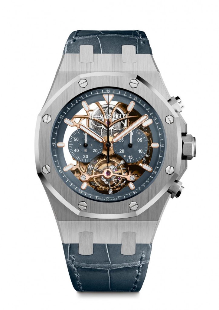 Audemars Piguet Royal Oak Tourbillon Chronograph Openworked In Platinum