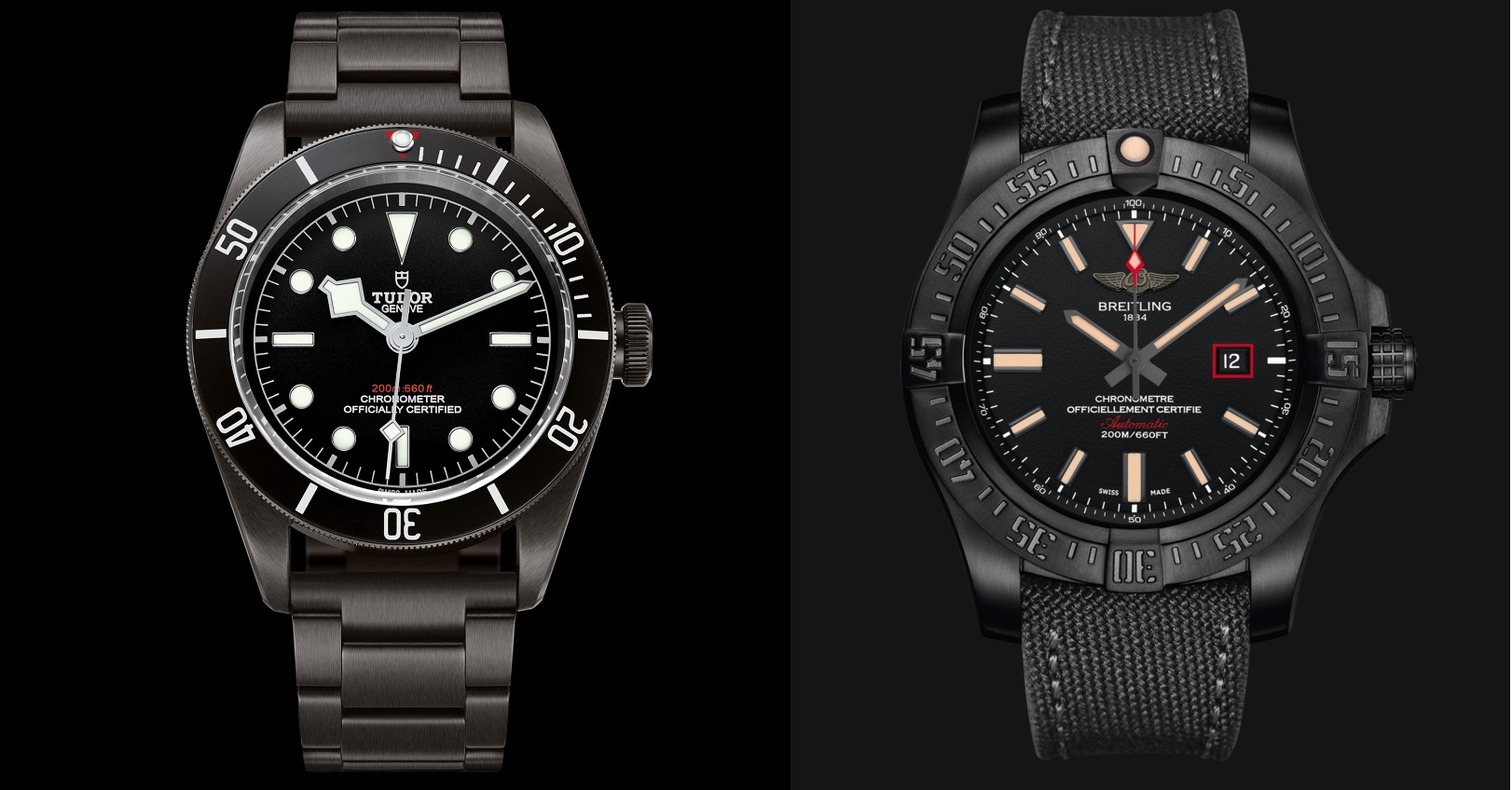 Clash of the Divers Black Edition Breitling Avenger Blackbird