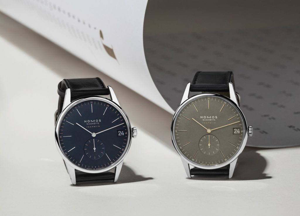 NOMOS Glashutte Orion Neomatik 41 Date Watch In Midnight Blue And Olive Green WristReview Featuring Watch Reviews Critiques Reports News