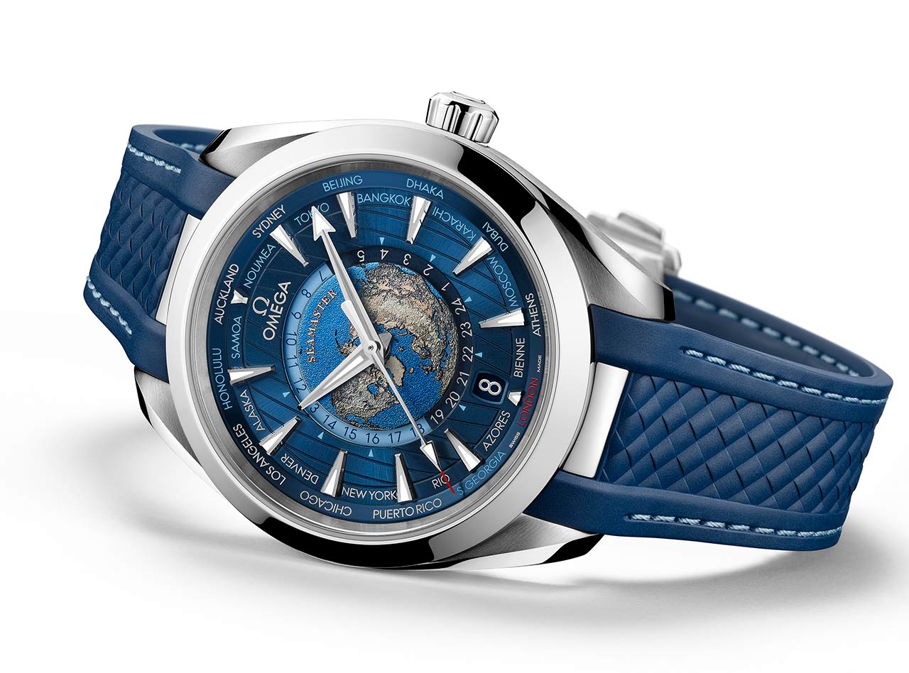 Introducing The Omega Seamaster Aqua Terra Co Axial Master Chronometer GMT Worldtimer Watch In Steel WristReview Featuring Watch Reviews Critiques Reports News