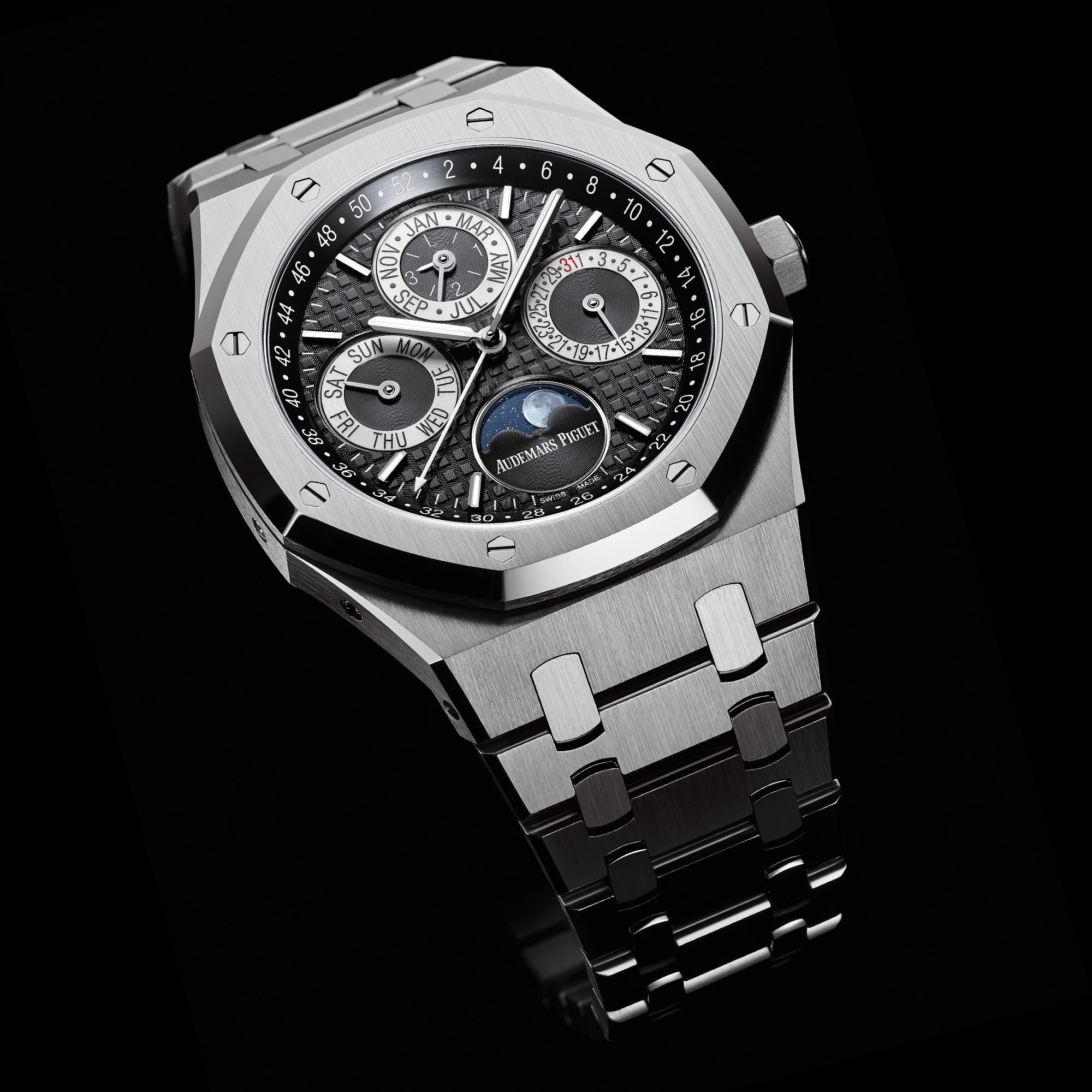 Audemars Piguet Royal Oak Perpetual Calendar Limited Edition Watch In Platinum WristReview Featuring Watch Reviews Critiques Reports News