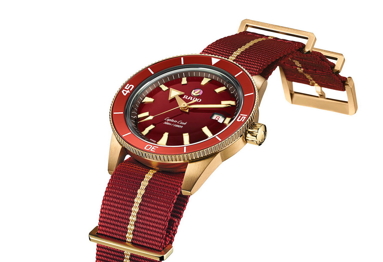 Rado Captain Cook Bronze Burgundy Automatic Watch WristReview