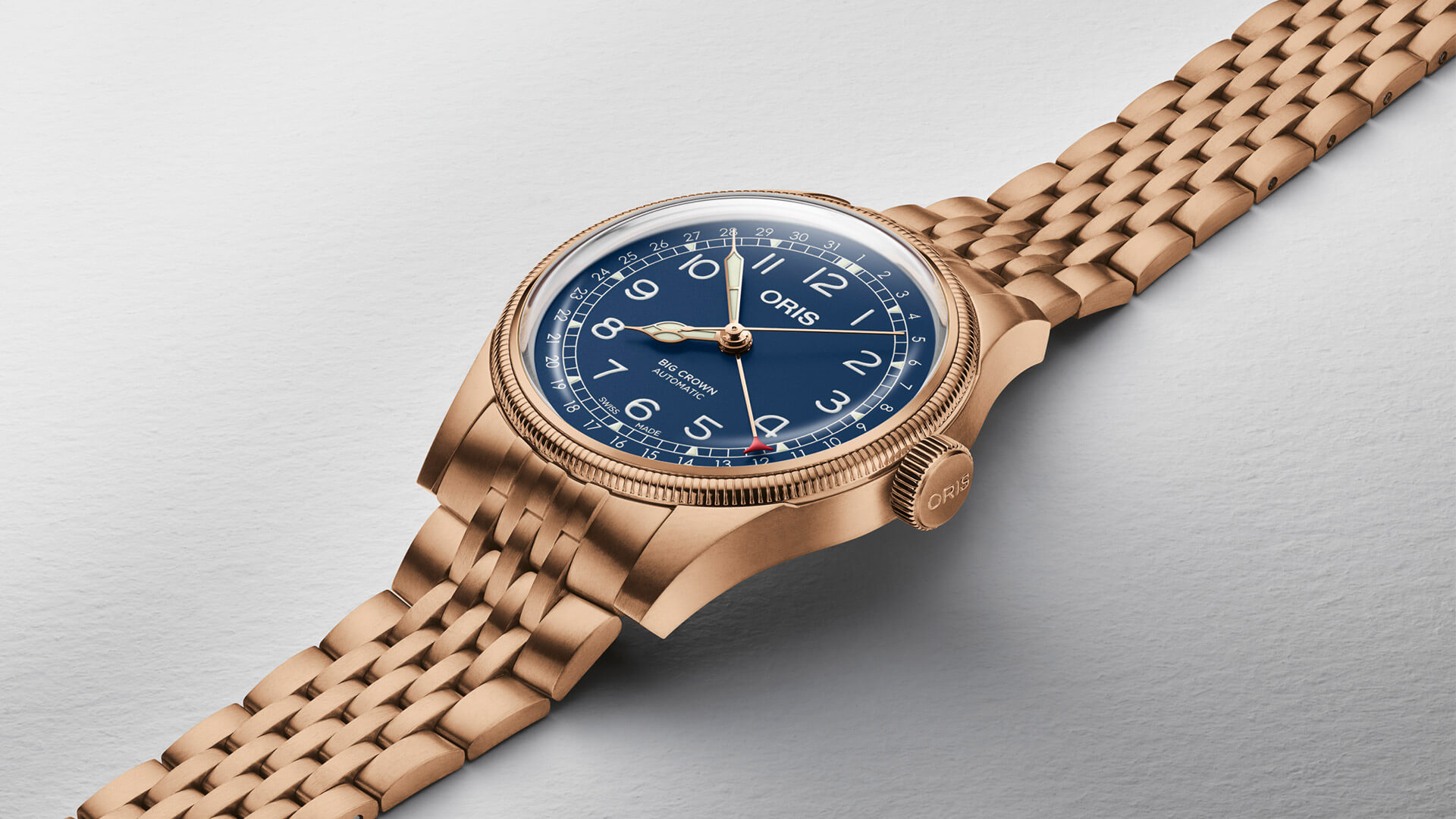 Oris pointer date bronze online