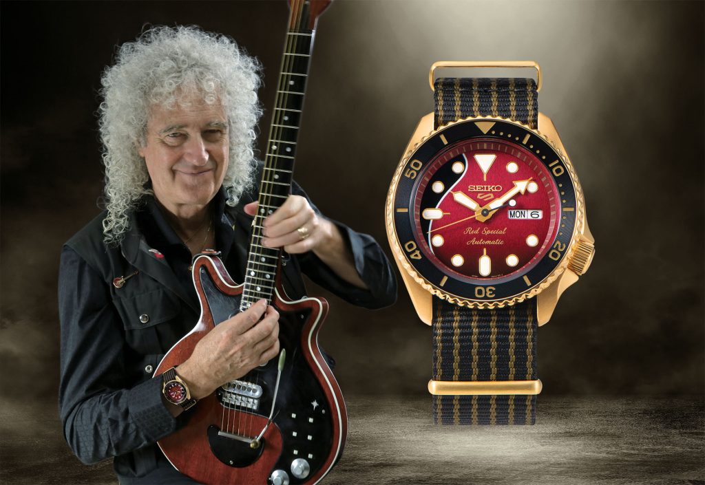 時計 Seiko 5 Sports x BRIAN MAY Seiko 5 Sports X Brian May “The Red Special” SRPE83 LE