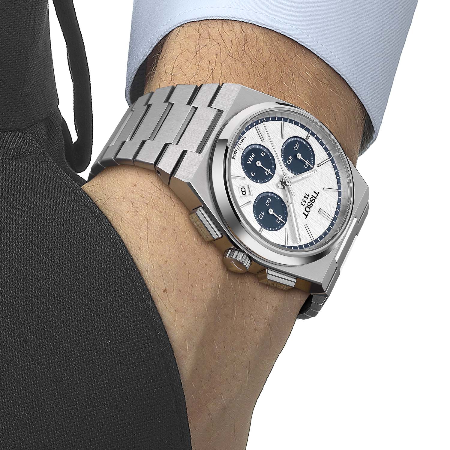 Tissot Unveils The Silver-Blue Panda PRX Chronograph And Rubber 
