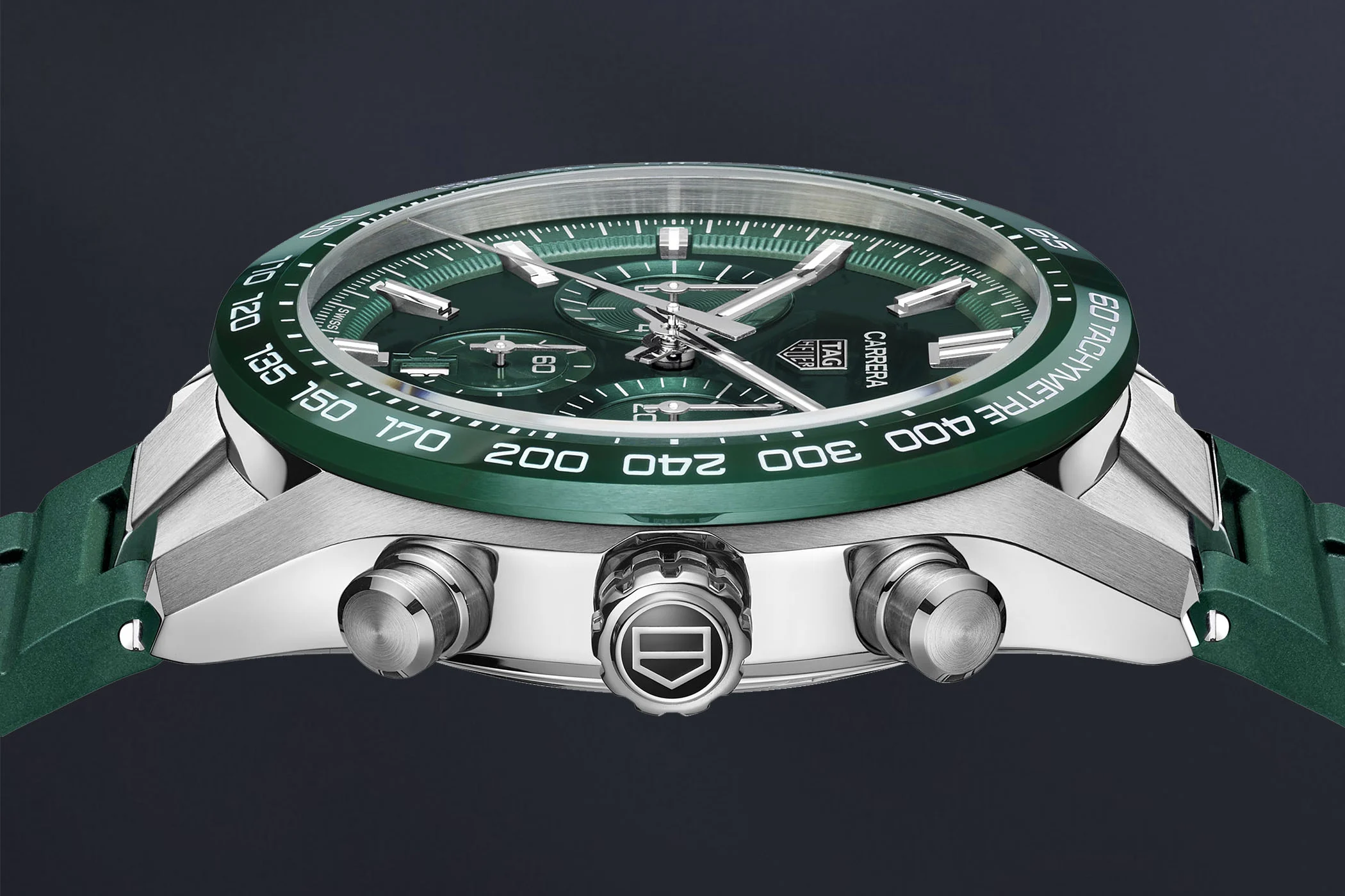 TAG Heuer Unveils The Green And Rubber Carrera Chronograph 44mm Watch