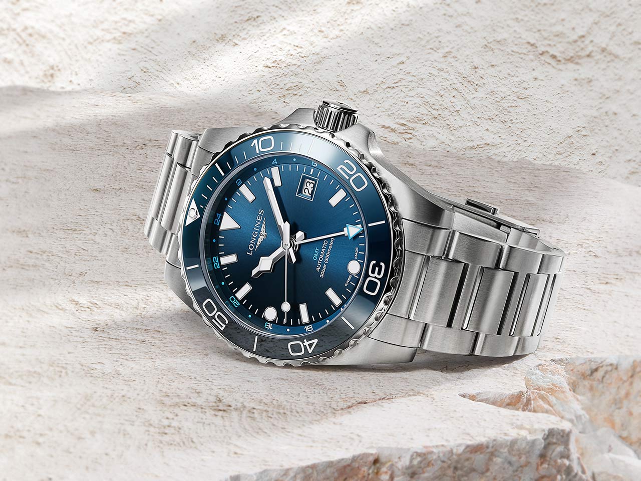 Introducing The New Longines HydroConquest GMT Watches WristReview Featuring Watch Reviews Critiques Reports News