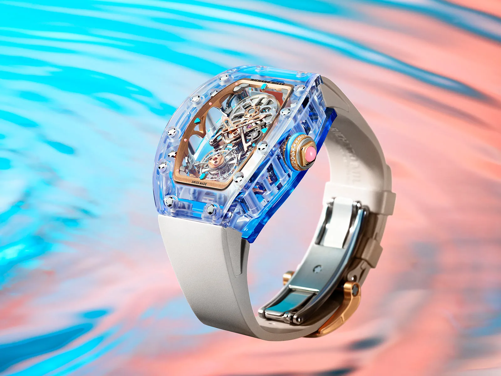 Rm One Richard Mille Unveils A Trio of RM 75-01 Flying Tourbillon Sapphire Watches
