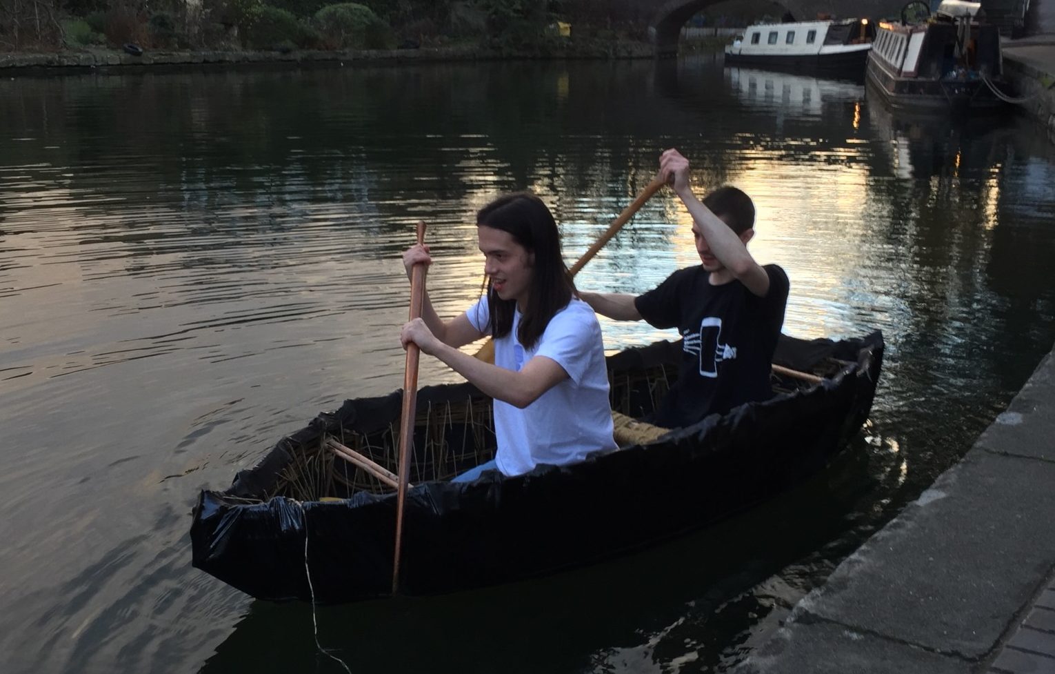 Sheaf+Barley row a boat they built