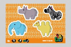 1-2-Go! schoenstickers - Safari