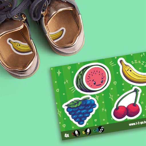 1-2-Go! schoenstickers: fruit