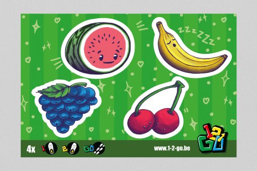 1-2-Go! schoenstickers: fruit