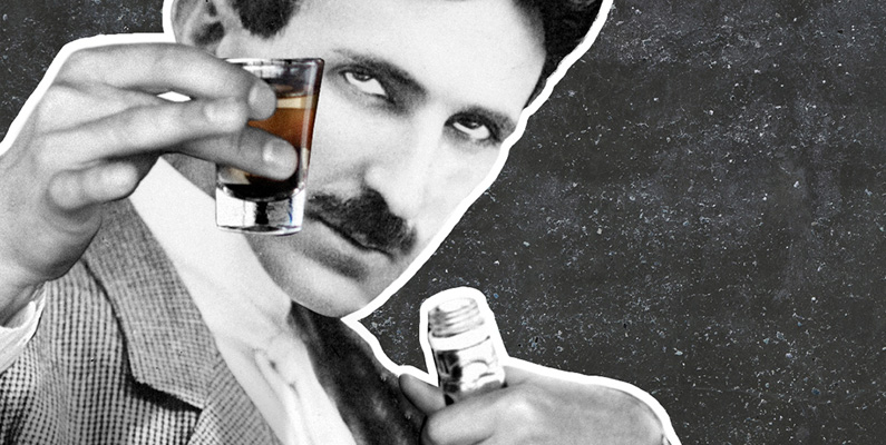 Den världsberömda forskaren Nikola Tesla drack whisky varje dag, eftersom han trodde att det skulle få honom till att leva till 150 år. Det gjorde det dock inte.