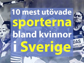 10 mest utövade sporterna bland kvinnor i Sverige