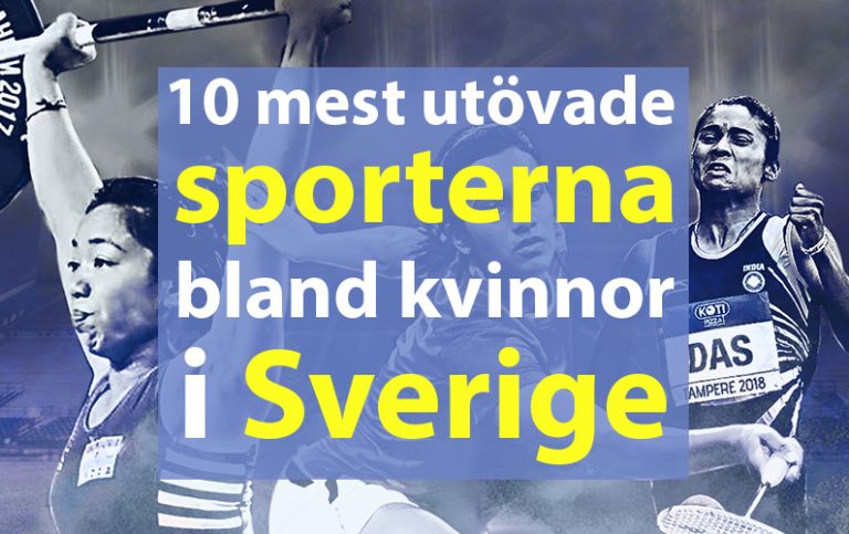 10 mest utövade sporterna bland kvinnor i Sverige