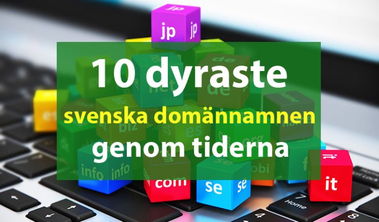 10 dyraste svenska domänerna genom tiderna