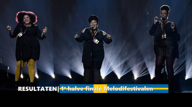 Zweden| Resultaten eerste halve finale Melodifestivalen.