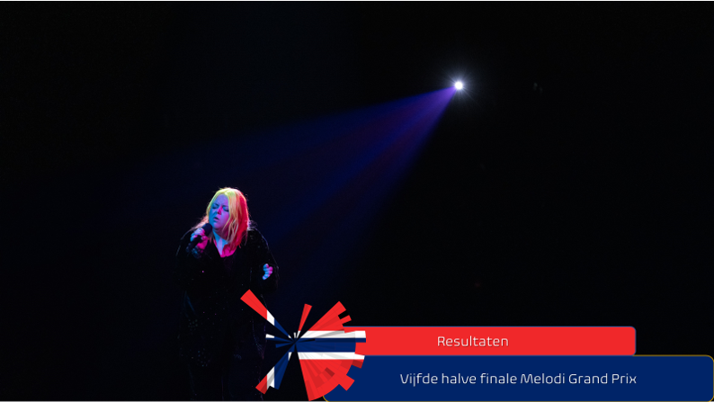 Noorwegen| Resultaten vijfde halve finale Melodi Grand Prix.