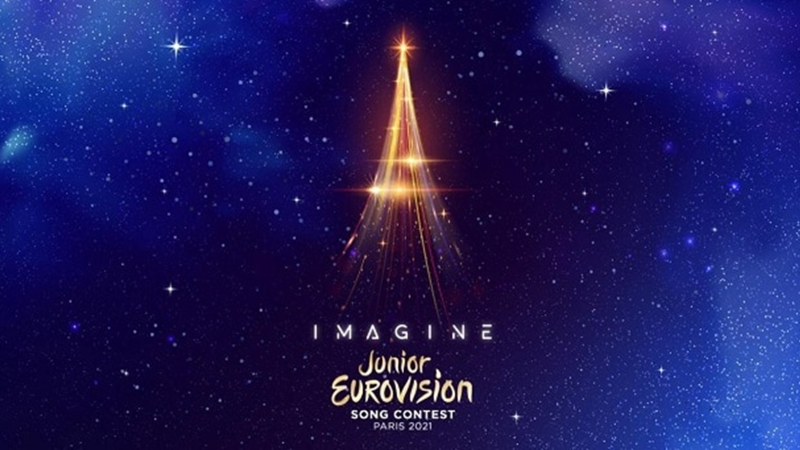 Hier is het logo van het junior Eurovisiesongfestival 2021!