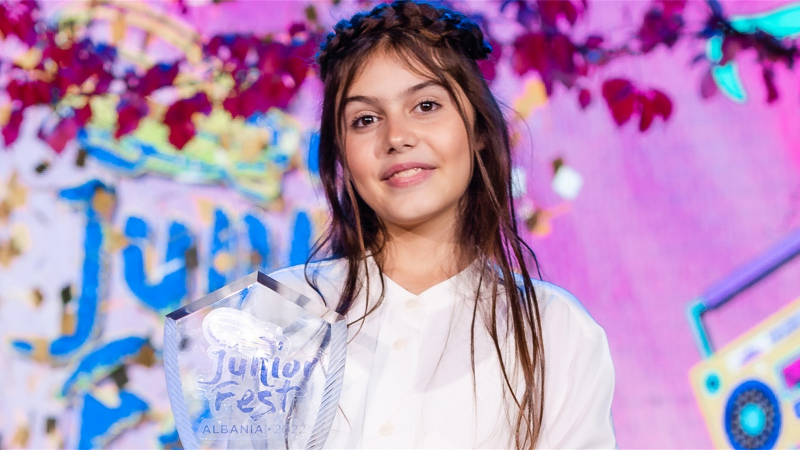 🇦🇱 Kejtlin Gjata naar junior Eurovisiesongfestival 2022.