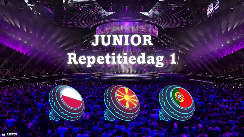 Junior LIVE| Eerste repetitie van Polen, Noord-Macedonië en Portugal.