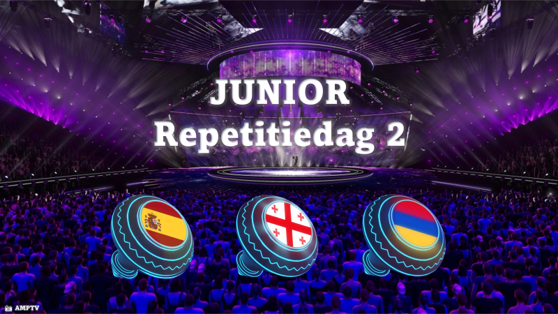 Junior LIVE| Eerste repetitie van Spanje, Georgië en Armenië.