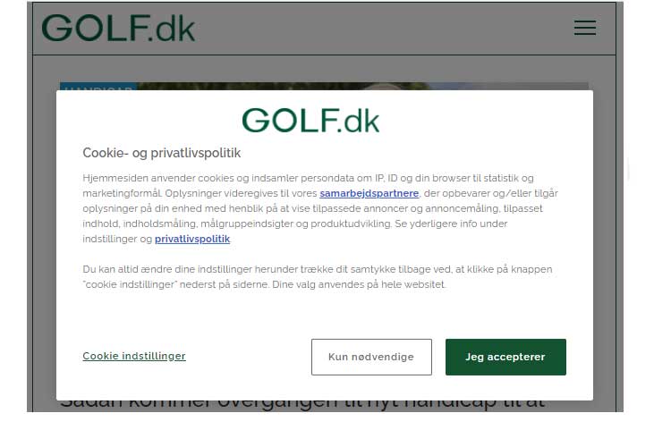 DGU accepterer Datatilsynets afgørelse og alvorlige kritik - 19hul.dk - golf