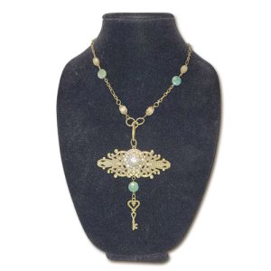 Filigree Key Steampunk Necklace