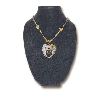Winged Heart and Gears Steampunk Necklace