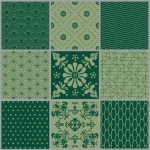 Tile Junkie Green Mix 9 st Solid