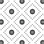 Tile Junkie Small Flowers Black Transparent