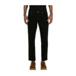 Department Five 1000 lines velvet slim cropped trousers Svart, Herr