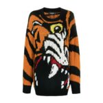 Dsquared2 Sweater With Animal Pattern Orange, Dam