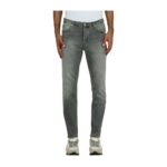 Haikure Slim Cropped Jeans medium washing Grå, Herr