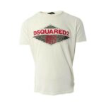 Dsquared2 T-Shirt with Logo Vit, Herr