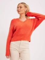 Co'couture - Stickade tröjor - Flame - Leona Rib Wing Knit - Tröjor - Knitted sweaters