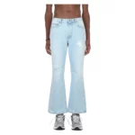 ERL Erl nödställda jeans Blå, Herr