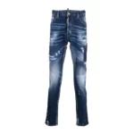 Dsquared2 Mörka tiffany fläckar tvättar skater jeans Blå, Herr