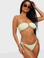 Missguided - Bikinitrosor - Cream - Nelly x Missguided Tie Side Bikini Bottom - Bikinis