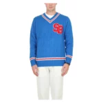 MC2 Saint Barth V-neck Knitwear Blå, Herr