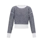 Bottega Veneta Stickade plagg med rund hals Vit, Dam