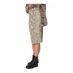 Cavalli Class Midi Skirts Beige, Dam