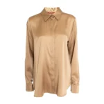 Max Mara Studio Mosellaskjorta Brun, Dam