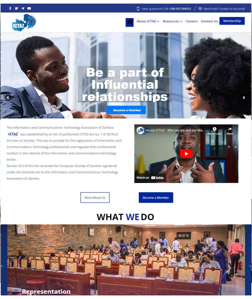 ICTAZ website design project by 360nx Designs ICTAZ website design project by 360nx Designs PremierCredit website Zambia Gold website
