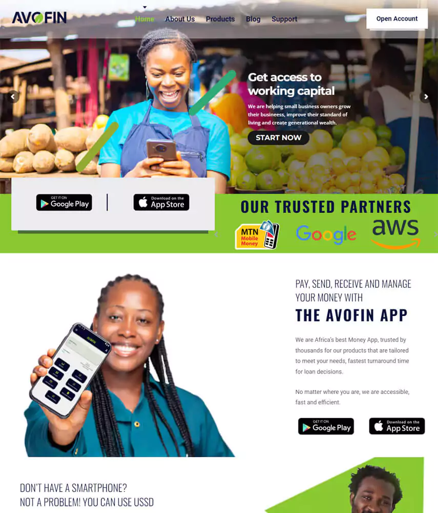 Avofin Financial Services website PremierCredit Website Avofin Website vinpodium website