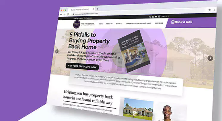 Buying Property in Zambia Buying Property in Zambia Website Design and SEO client works