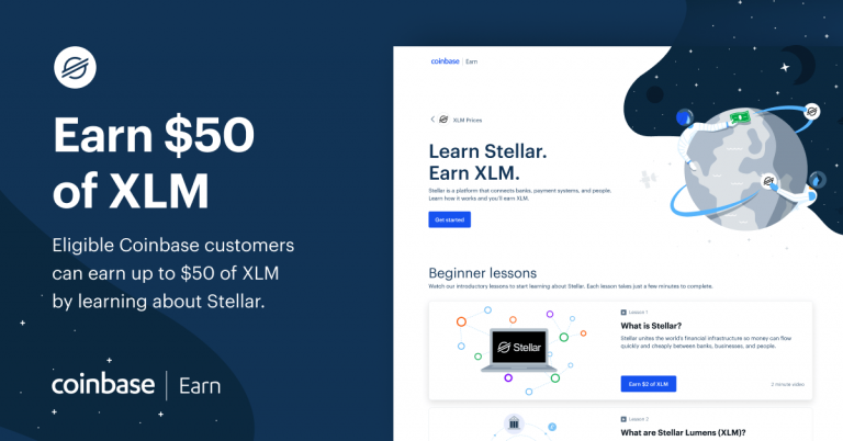 earn free xlm stellar lumens on coinbase