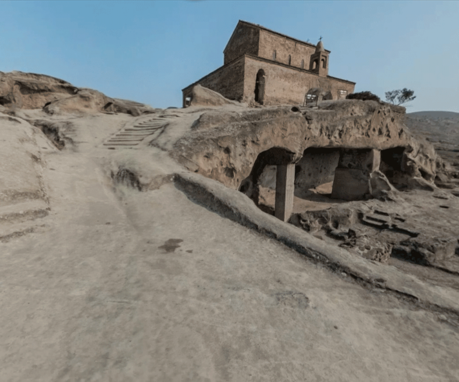 Historic temple site in a hot sunny climate
