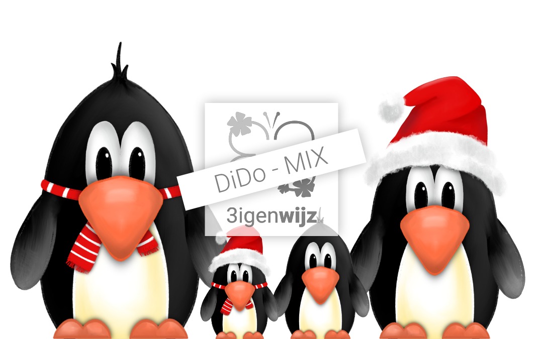 Pinguin Pip rood clipart mix etalage2