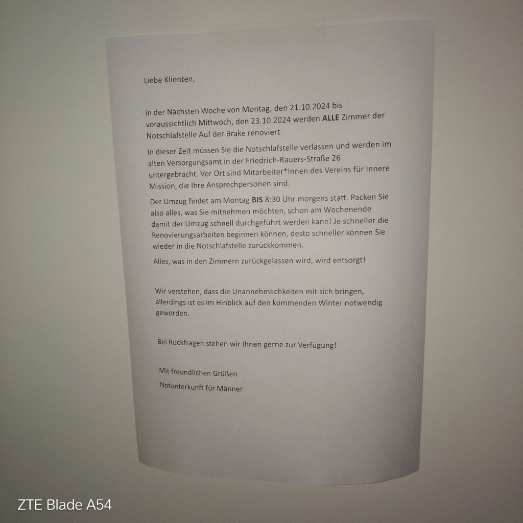 Ich werde krank wenn sich das soziale Umfeld ändert, Körperverletzung, diese Erinnerung ist Nötigung.!